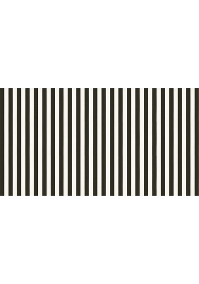 Meri Meri - Black Striped Tablecloth - Siyah Çizgili Masa Örtüsü