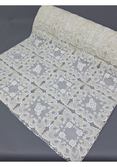 Pvc Küpür Dantel Raf Ve Dolap Örtüsü Runner Kahverenği Kpr1590k 50 X 300
