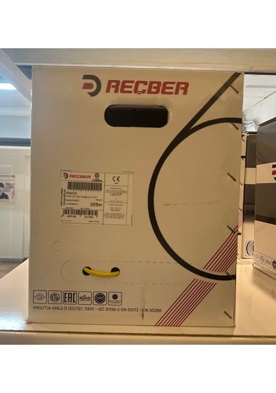 Reçber Cat 6 Halogen Free U/utp Sl400 23 Awg 305 Metre Sarı