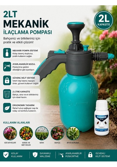 Fasnox 10 Sc 250ml +2litre Basınçlı El Pompası 2'li Set - Haşere İlacı Seti