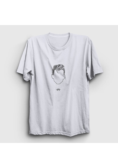 Presmono Unisex Face Arctic Monkeys T-shirt Beyaz