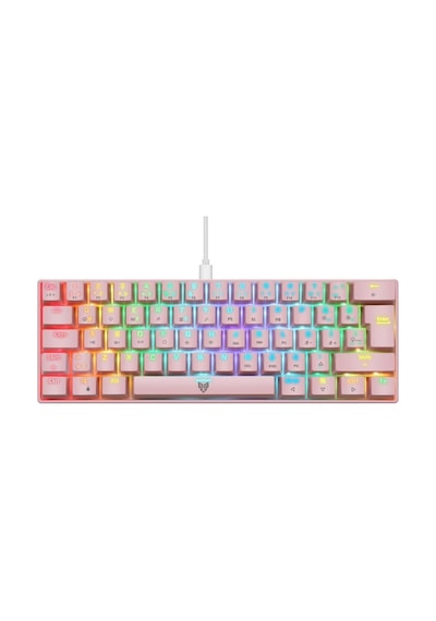 Blueforce Majesty 62 Tuşlu Rgb Mini Gaming Oyuncu Mekanik Klavye Red Switch Pembe