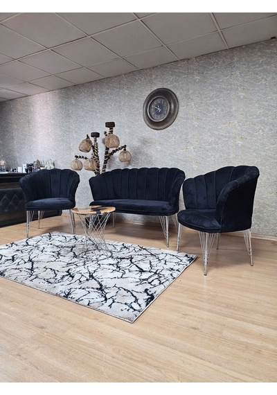 Zafir Krom Kaplama Tel Ayak Papatya Çay Seti Koltuk Takımı , Balkon, Salon, Ofis, Cafe Koltuk Takımı Siyah Zafir Krom Kaplama Tel Ayak Papatya Çay Seti Koltuk Takımı , Balkon, Salon, Ofis, Cafe Koltuk Takımı Siyah