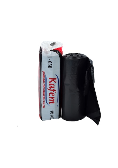 Kafem j650 Jumbo Boy Çöp Poşeti 5 x 10'lu Siyah 80 x 110 CM