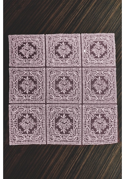 Vitrin Peçetesi Dantel Masa Peçetesi 8 Adet Çok Renkli
