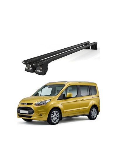 Trio-ıı Ford Turneo Connect 2013 Ve Sonrası Uyumlu Siyah Kilitli Ara Atkı 135cm Port Bagaj Tavan Barı