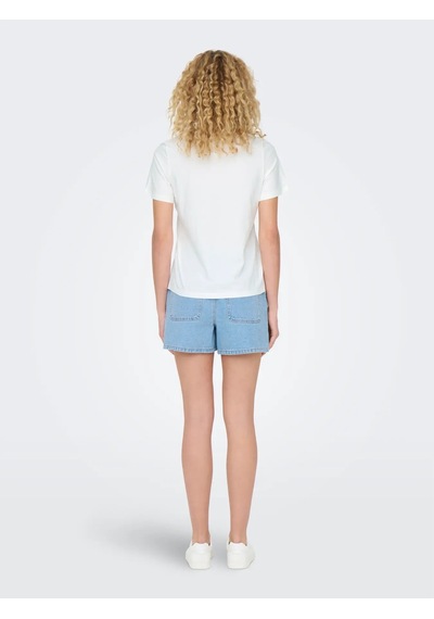 Jdy Jdypisa Life S/s Prınt Top Jrs Kadın T-shirt 15298612 Ekru