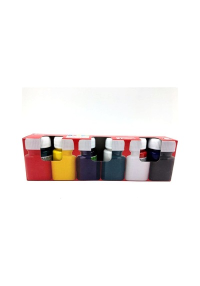 6 Renk 25ml Kumaş Boyası Sd946 Textile Color Çok Renkli
