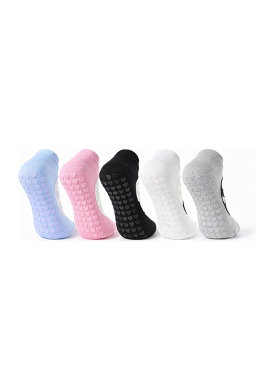 Carnaval Socks Pembe Renkli Pilates & Yoga Silikonlu Kazymaz Tabanlı Patik Çorap 2000386