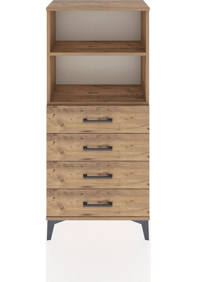 Hyperion Dolap 2 Raflı 4 Çekmeceli 60x44x134 Çam-çam Atlas Çam