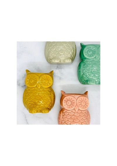 Mıknatıslı Mini Baykuş Saksı, Pembe