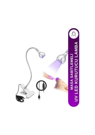 Uv Led Kurutucu Lamba Masa Sabitlemeli Jel Tips Oje Kurutucu Led Lamba Beyaz