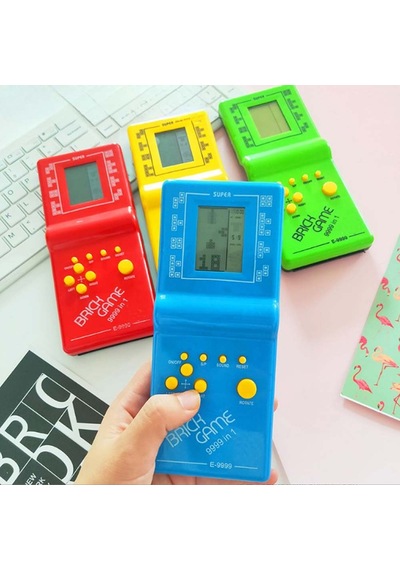 Tetris Oyunu Nostaljik Dijital El Atarisi Oyuncak 1 Adet Piller Ürüne Dahil Mavi Renk