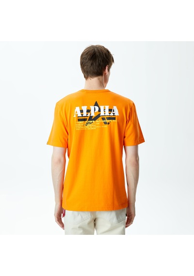 Alpha Industrıes Alpha Industries Alpha Stencil Unisex Turuncu T-shirt