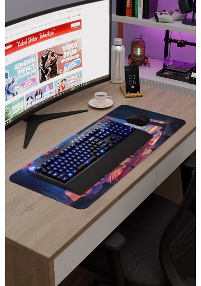 Dijital Çölde Sütunlar V3 70x30 Xl Gaming Kauçuk Kaymaz Taban Mouse Pad Fare Altlığı