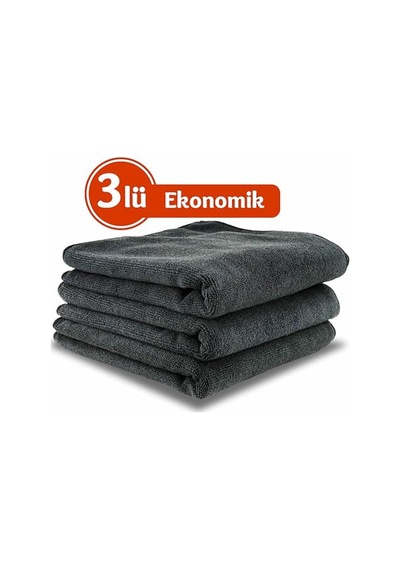 Mikrofiber Microlüks Tank Bezi 50x70 Cm Süper Emici Kalın Havlu, Oto Kurulama Ve Temizlik Bezi 3lü Paket 3
