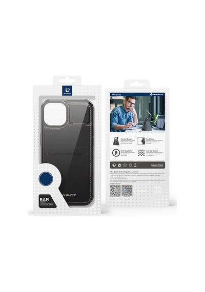 Dux Ducis Apple Uyumlu iPhone  14 Plus Rafi Series Magsafe Premium Deri Kılıf