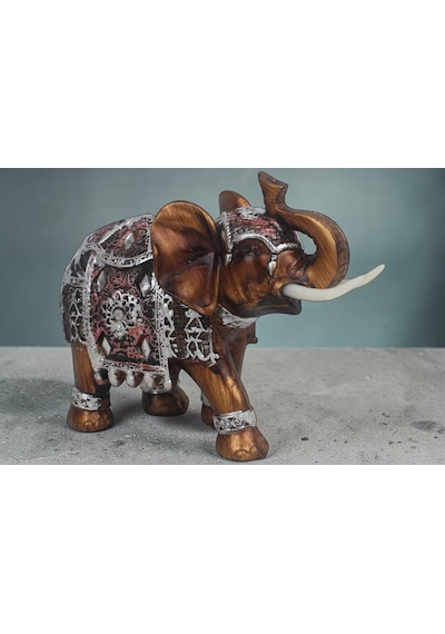 Lüks Ayna Ve Nakış İşlemeli Feng Shui Fil Heykeli Dekoratif Biblo 17 Cm. Yeni Yıl Ev & Ofis Hediyesi 67216383