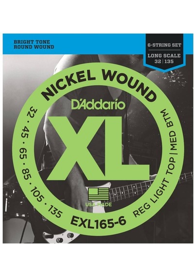 D'addario Exl165-6 Long Scale 6 Telli Bas Gitar Teli 32-135