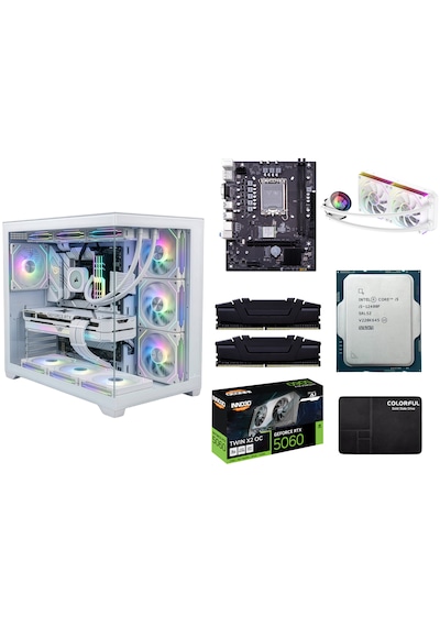Ramtech Bilgisayar RMT-N11F-08 i5 12400F 16 GB 480 GB SSD RTX5060 Free Dos Masaüstü Oyuncu Bilgisayarı