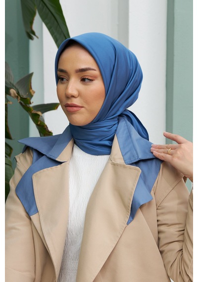 Silk Home Düz Renk Twill Eşarp İndigo