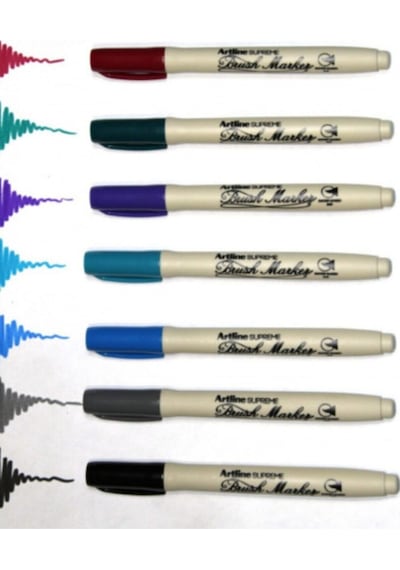 Supreme Brush Marker Fırça Uçlu Kalem 7 Renk