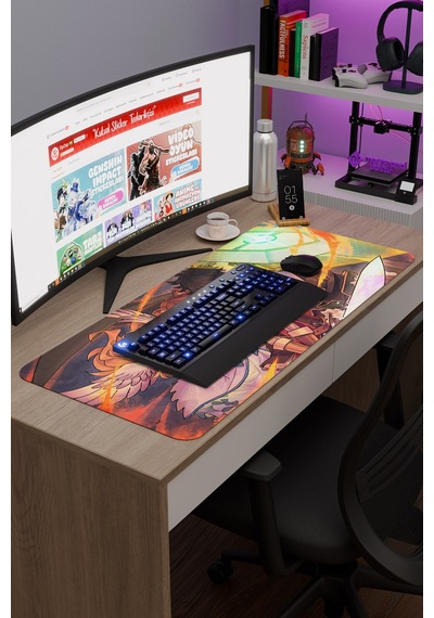 The Rising Of The Shield Hero Dikişli Kauçuk Oyuncu Mousepad V4 - 90x40 Xxl Gaming Mouse Pad