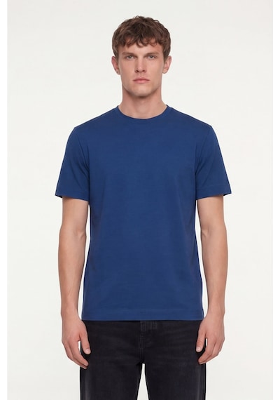 Sabri Özel Erkek Parlement Normal Kesim Regular FitPamuk Dokuma Bisiklet Yaka Basic T-shirt