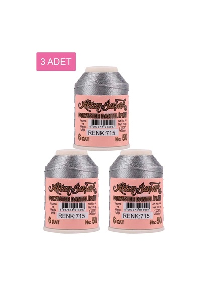 3 Adet Altınbaşak Oya Ve Dantel İpi 20 Gr - Royaleks - No: 715