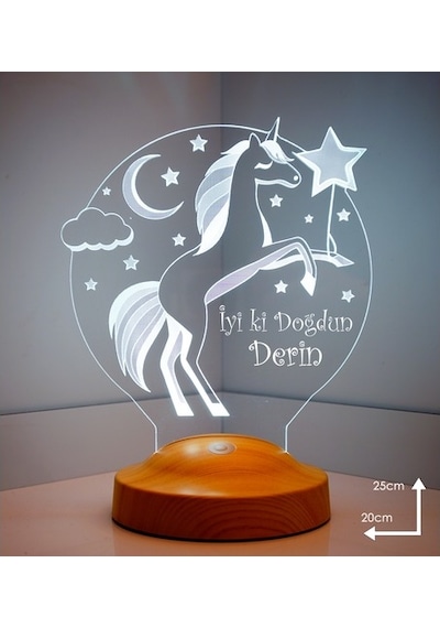 Unicorn Tek Boynuzlu At Çocuk Odası Hediyesi Led Lamba Unicorn Tek Boynuzlu At Çocuk Odası Hediyesi Led Lamba