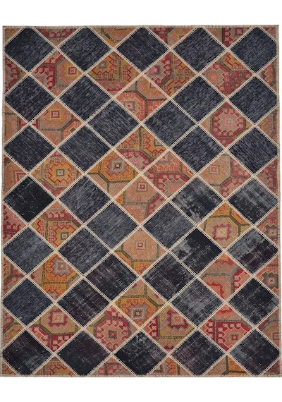 Patchwork El Dokuma Anadolu Halısı – Spring (424938475) Çok Renkli