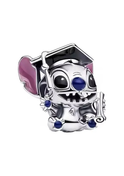 Fubena Mezuniyet Stitch Gümüş Charm