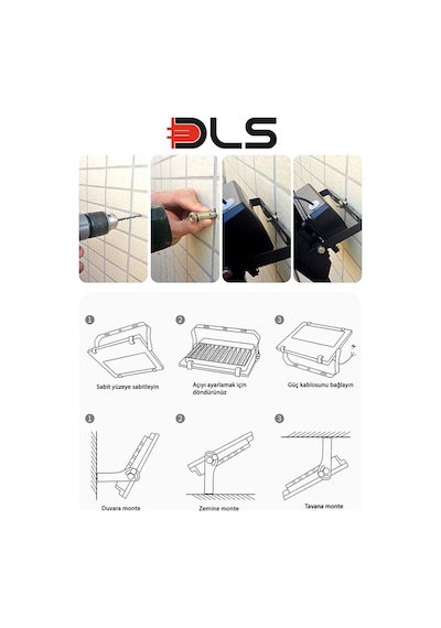 Dls 450w Güneş Enerjili Solar Led Projektör Harici Solar Panelli, 5 Metre Kablolu, 505-450