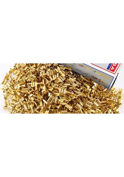Mesa SF-2D Dişi Fiş Sarı Tırnaklı Dişi Fiş 6.3 MM 300'lü 1 Kutu