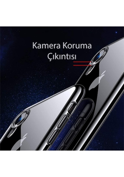 Apple Uyumlu iPhone Xr Kilif Seffaf Silikon Kamera Korumali 3D Tipali 390785808