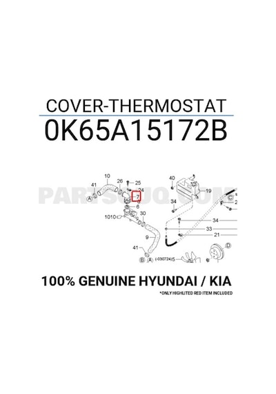 KIA BONGO 1997-2004, PREGIO 1996-2005 TERMOSTAT 0K65A15172B