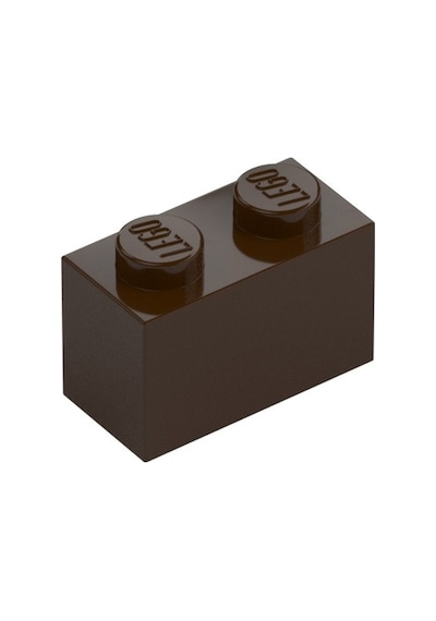 Yedek Parçalar: Brick: Duvar Parçası: 100 Adet 1x2 Koyu Kahverengi 3004 - Parts: Brick: 100 Piece 1x2 Dark Brown 3004