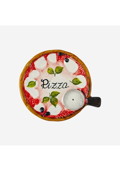 Edelweiss İtaly Beyaz Seramik Pizza Tabağı 22 Cm