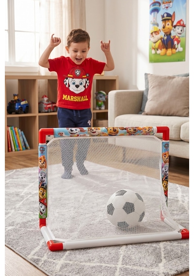 Paw Patrol Lisanslı Çocuk Futbol Seti - Minyatür Kale Ve Futbol Topu Ev İçi Ve Bahçe Oyunu 3+ Yaş Çok Renkli