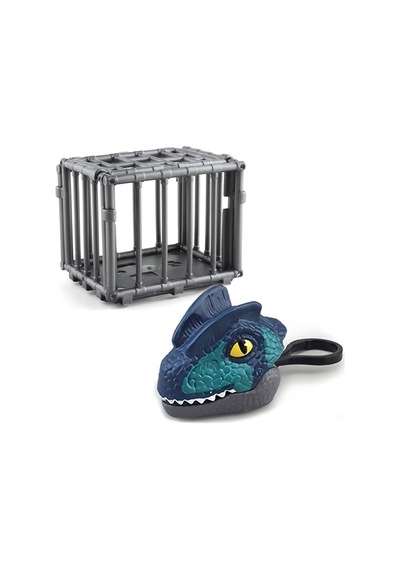 Kafeste Dilophosaurus Mini Dinozor Arabası Anahtarlık Oyuncak Çek Bırak Dinozor