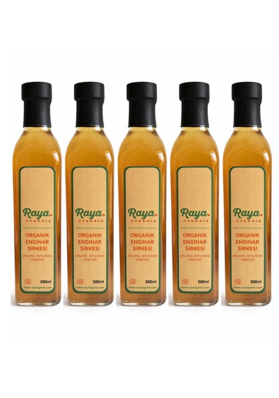 Raya Organik Organik Enginar Sirkesi 5'li Set 500 Ml