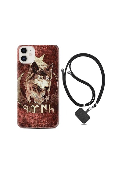 Iphone 13 Uyumlu Kılıf Desenli Silikon Boyun Askılı Göktürk 3 1412