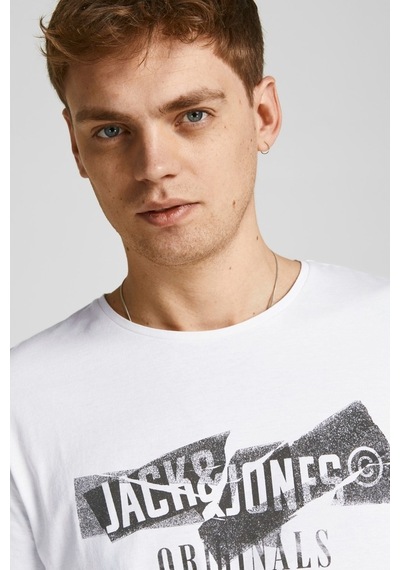 Jack & Jones Erkek Baskılı Bisiklet Yaka T-Shirt 63412205944 Ekru-Ekru Jack & Jones Erkek Baskılı Bisiklet Yaka T-Shirt 63412205944 Ekru-Ekru