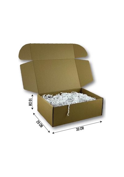20x30x10cm Kilitli Dayanıklı E-ticaret Karton Kargo Kutusu 100 Adet