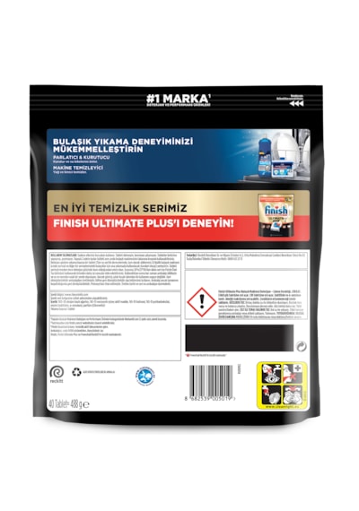 Finish Ultimate Plus Bulaşık Makinesi Deterjanı Kapsül Tablet Limon 80 Adet  (40 x 2)