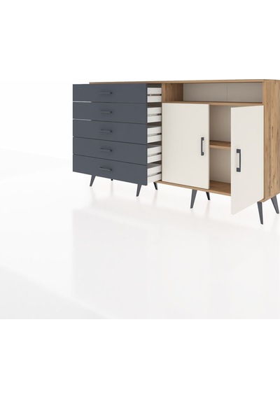 Arges Konsol 2 Raflı 5 Çekmeceli 2 Kapaklı 176x30x99 Çam-aytaşı/a Çam-aytaşı/antrasit Arges Konsol 2 Raflı 5 Çekmeceli 2 Kapaklı 176x30x99 Çam-aytaşı/a Çam-aytaşı/antrasit
