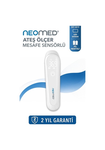 Neomed Det-3019 Akıllı Mesafe Sensörlü Hızlı Ölçüm Temassız Dijital Ateş Ölçer