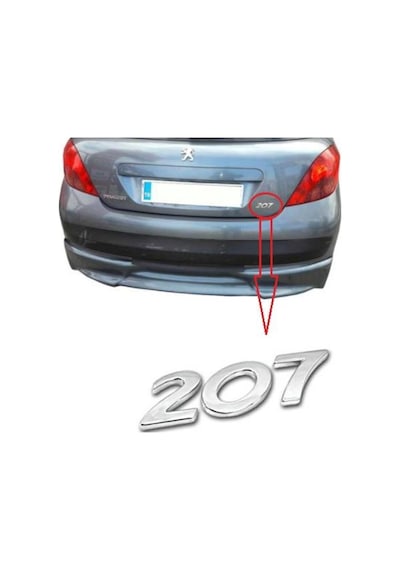 Bagaj Kapak Yazısı ( 207 ) Peugeot 207 2003- 8665Pv