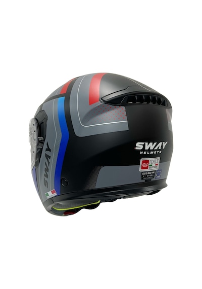 Sway Xbyc 917 Kore Full Face Çene Açılır Motosiklet Kaskı Xl Beden Black Blue Mavi - Siyah