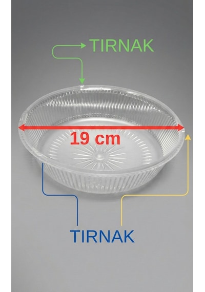 Glop Armatür Kapağı Standart Ölçü Çapı 19 Cm , 3 Tırnaklı Pastik Şeffaf Geçme Kapak 1 Adet 1